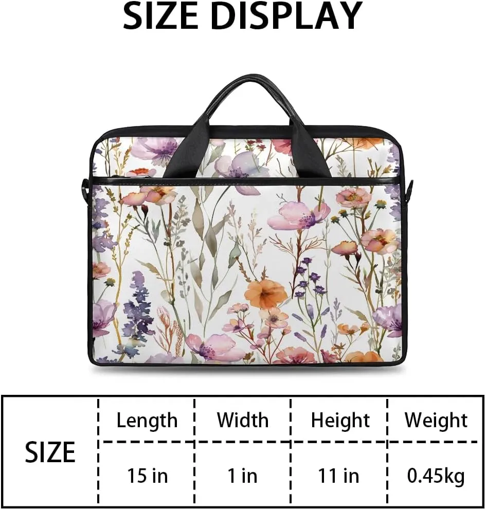 Laptop Shoulder Bag for 13-15 Inch Waterproof Laptop Sleeve Case Bag Slim Computer Carry Case Computer Cases for Laptops