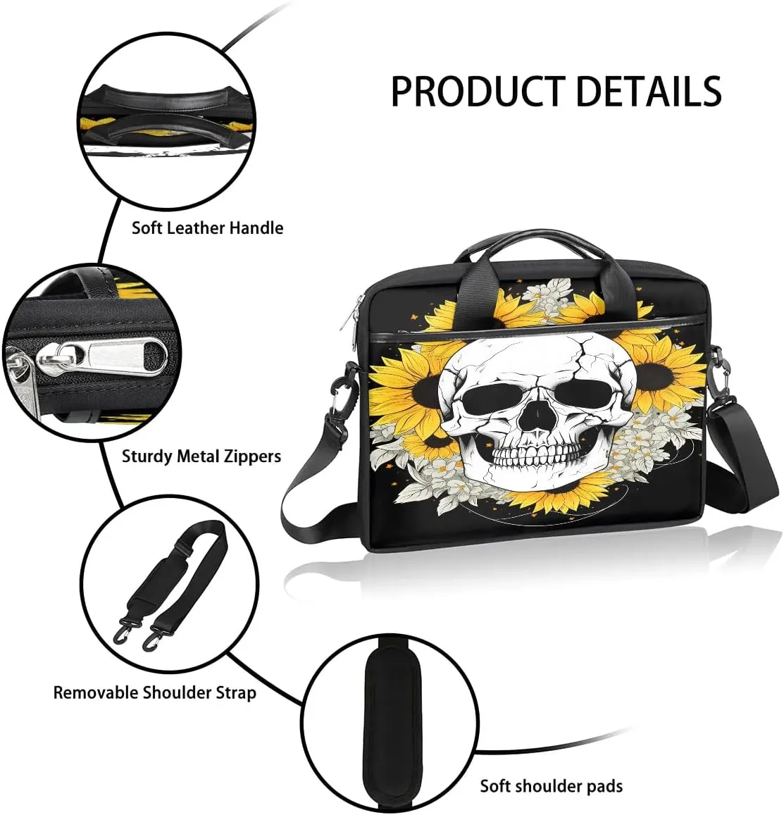 Laptop Shoulder Bag for 13-15 Inch Waterproof Laptop Sleeve Case Bag Slim Computer Carry Case Computer Cases for Laptops