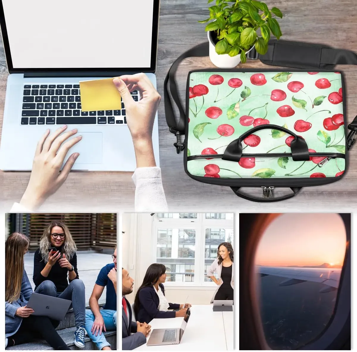 Laptop Shoulder Bag for 13-15 Inch Waterproof Laptop Sleeve Case Bag Slim Computer Carry Case Computer Cases for Laptops