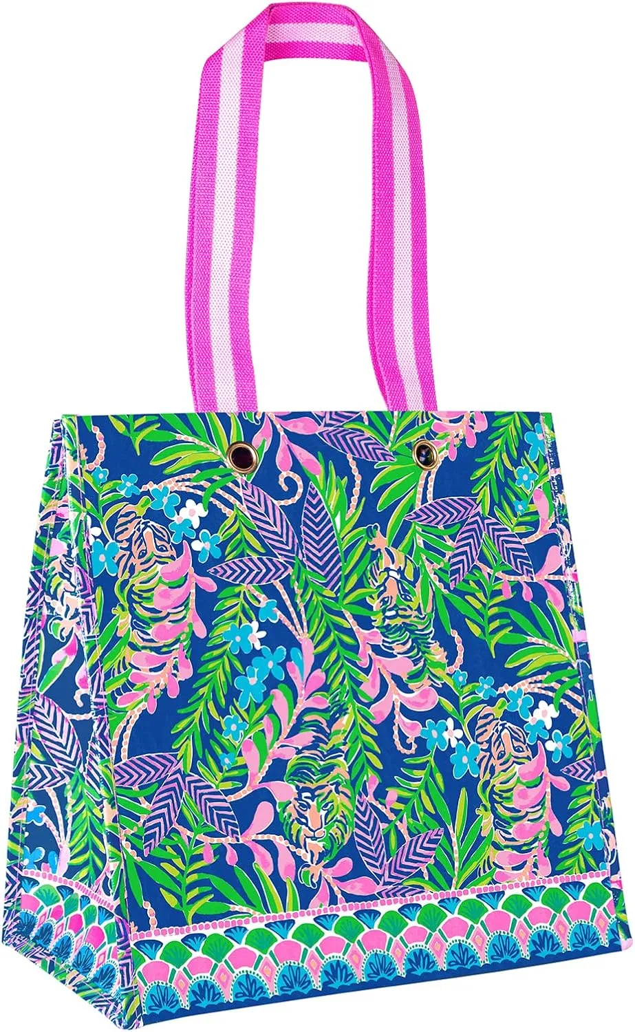 Lilly Pulitzer Market Shopper Bag, Reusable Grocery Tote, Shoulder Bag for Produce or Travel