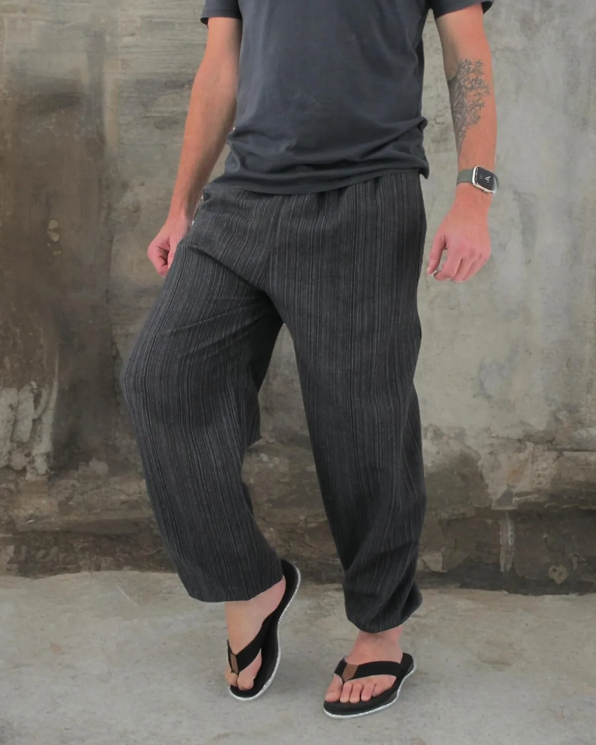 Love Quality Baggy Pants Men's One Size Cotton Harem Pants Hippie Boho Trousers