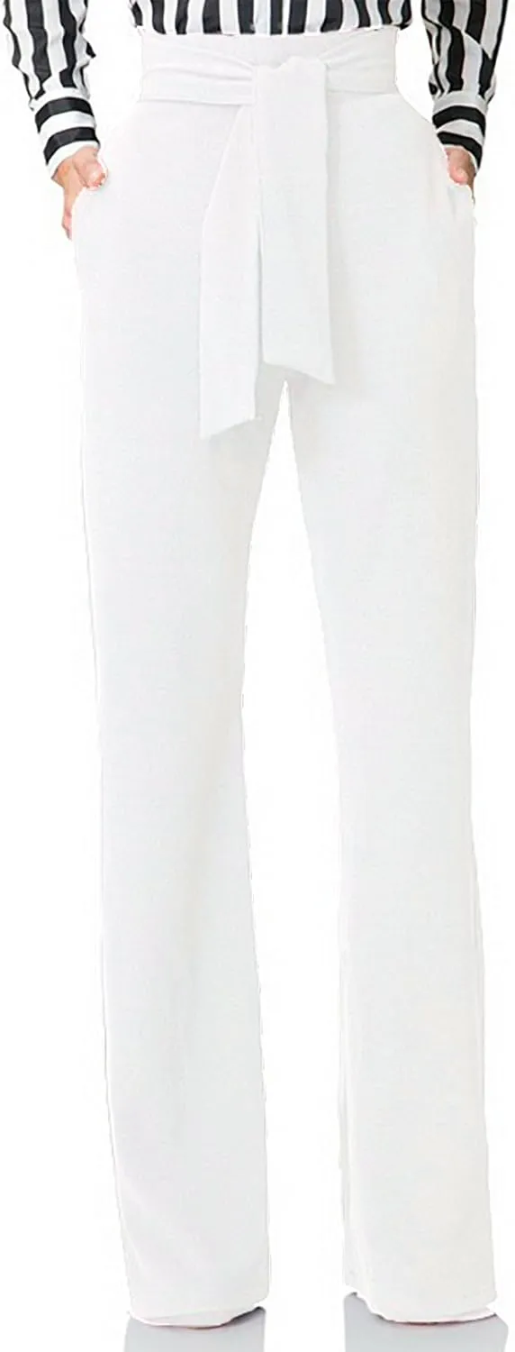 Lucuna Women's Dress Pants High Waisted Wide Leg Work Pants Slacks Office Business Casual Trousers
