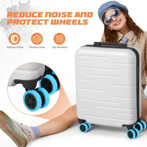 Luggage Wheel Covers, 8 PCS Silicone Wheel Protector Covers for 2-2.6 inches 8-Spinner Wheels, Wear-Resistant, Anti-Noise Wheel Covers for Luggage, Suitcases or Office Chair Caster Wheels (Multicolor)