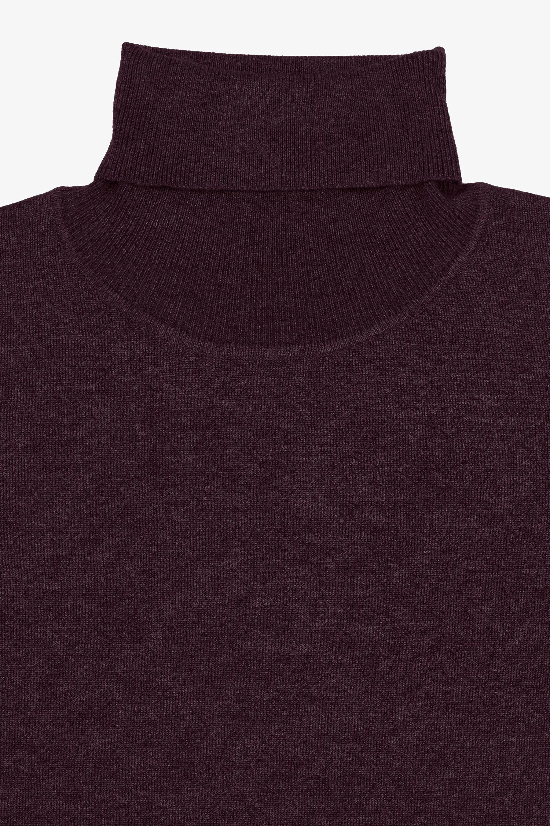 Maglia dolcevita basic bordeaux
