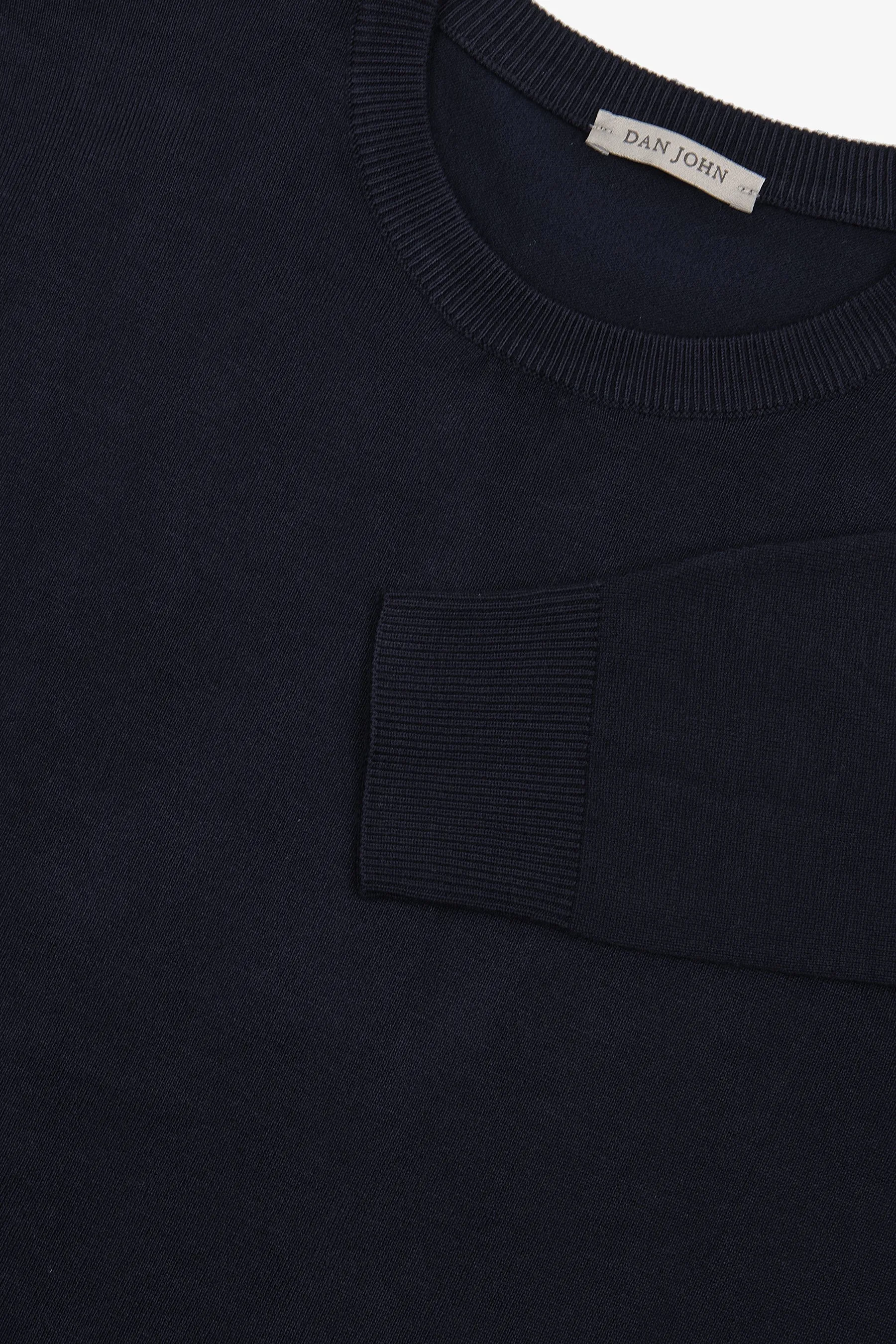 Maglia girocollo basic blu