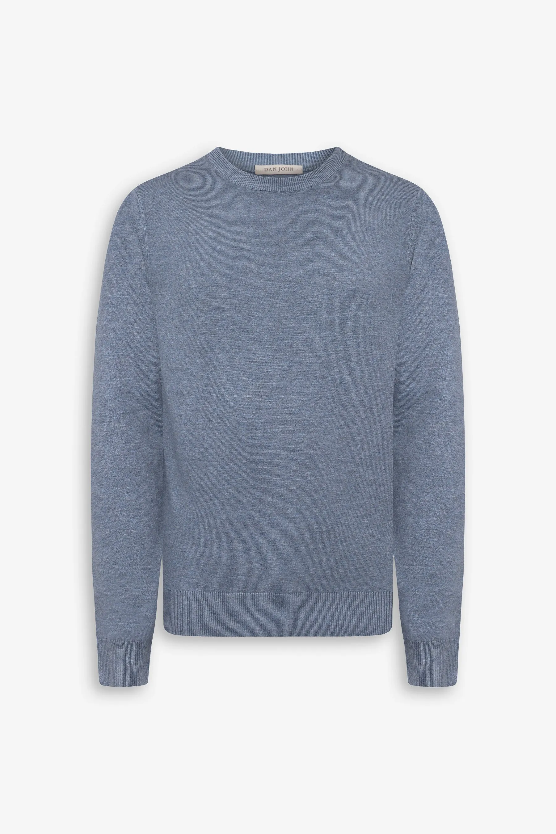 Maglia girocollo basic celeste