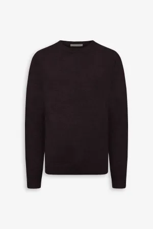 Maglia girocollo basic marrone