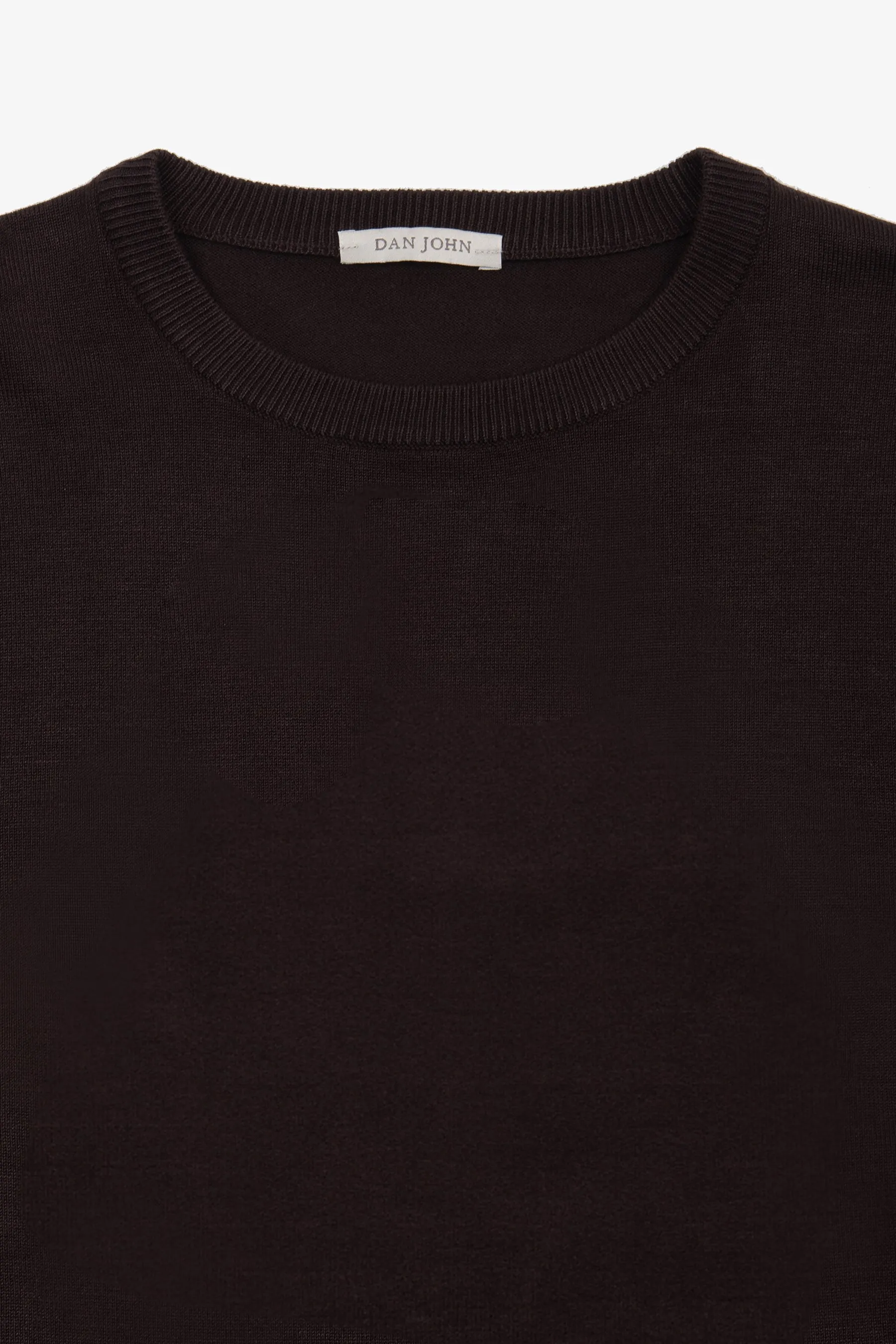 Maglia girocollo basic marrone