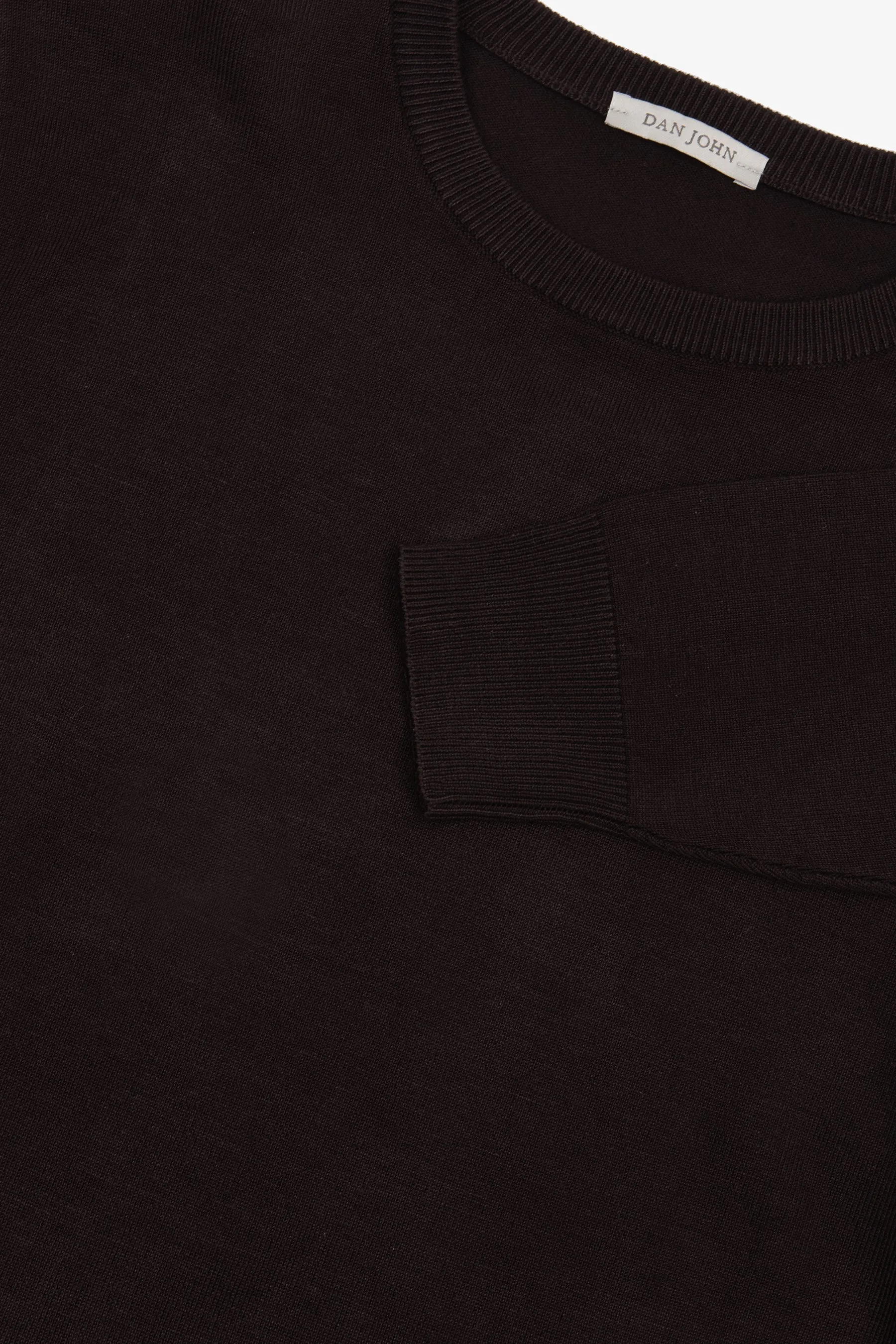 Maglia girocollo basic marrone
