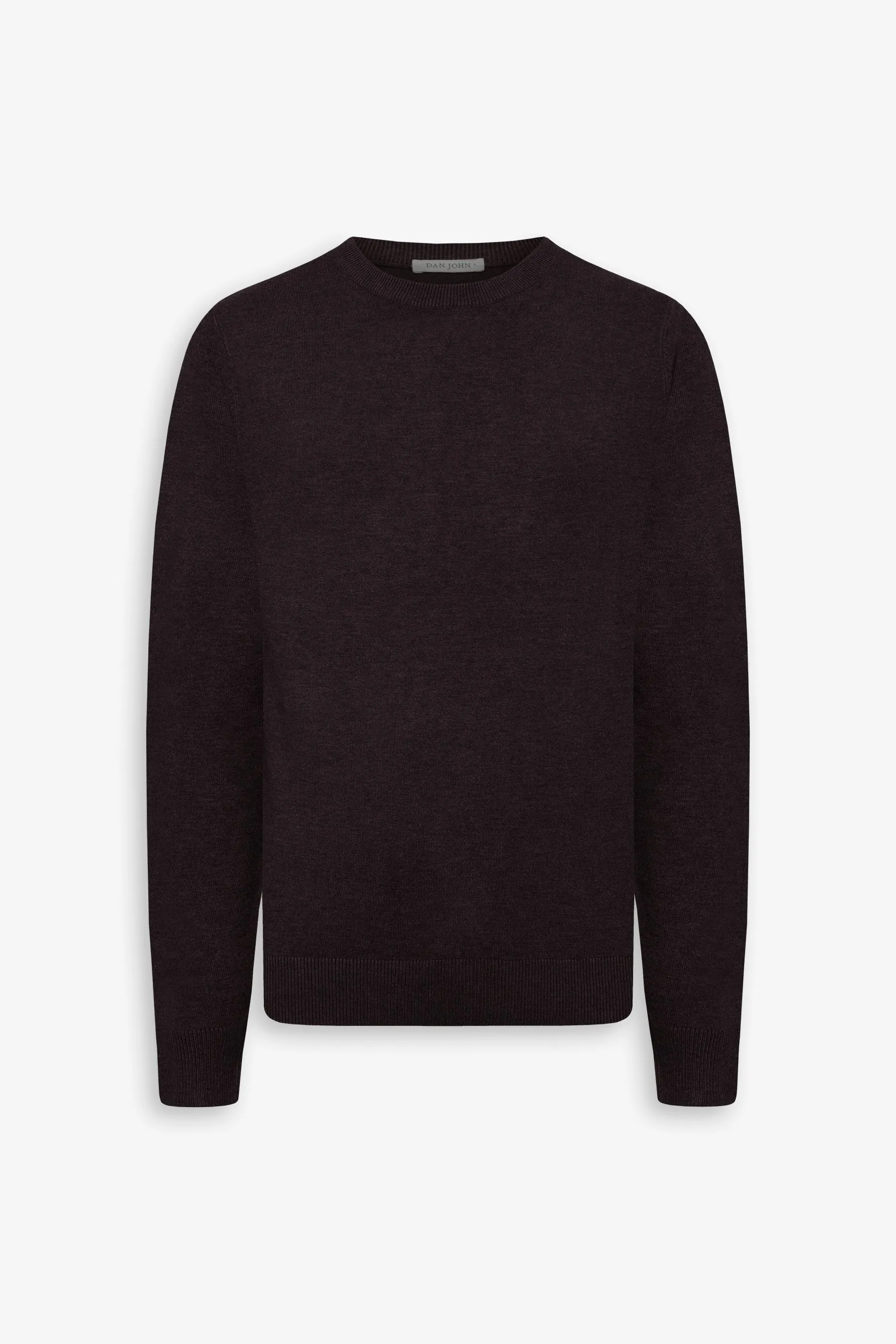 Maglia girocollo basic marrone