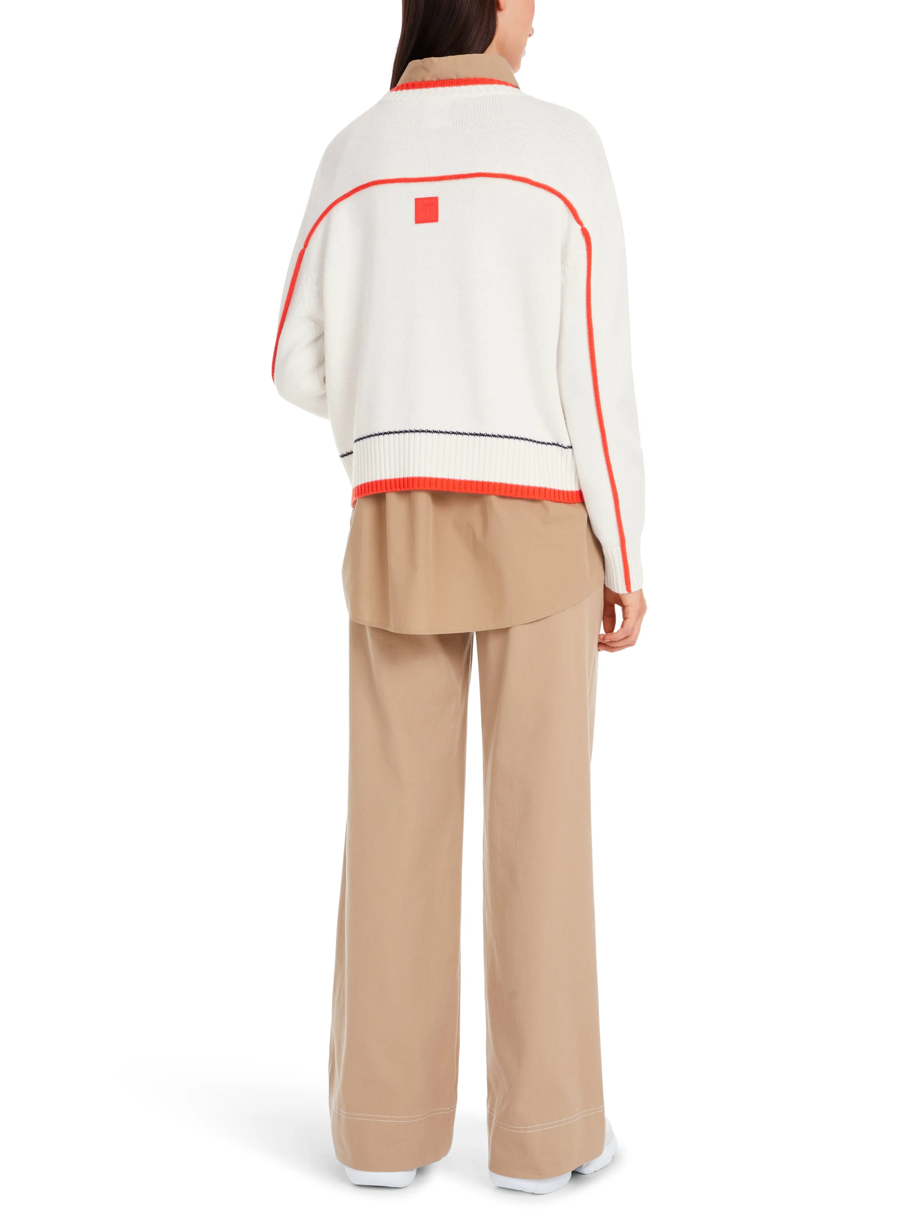 MARC CAIN Cream Heart Sweater