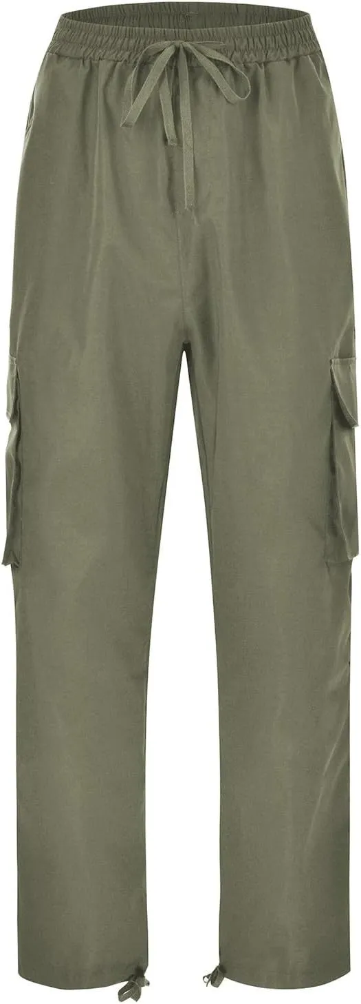Men's 2023 Autumn Loose Fit Straight Cargo Pants Hiking Outdoor Recreation Pants Joggers Workwear Pants for Men
