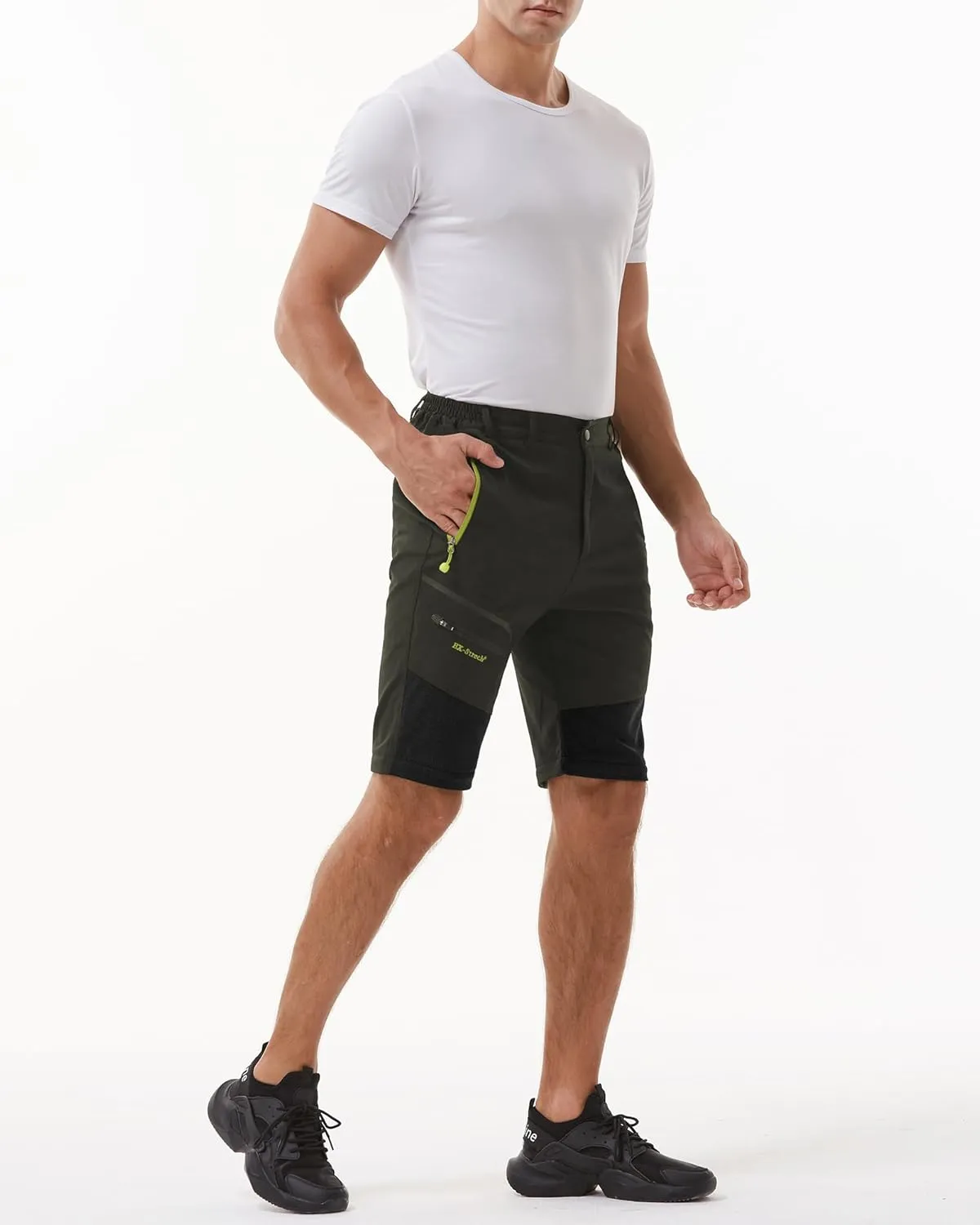 Men's Convertible Hiking Pants Zip Off Lightweight Quick Dry Outdoor Waterproof Tactical Cargo Work Pants Camping