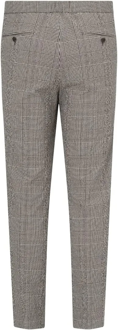 Men's Suit Pants Houndstooth Casual Dress Tuxedos Trousers
