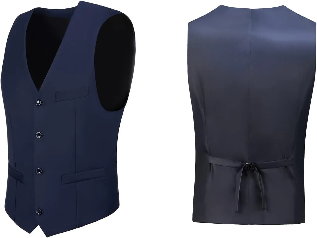 Mens Suits Vest Pants Set 2 Pieces Slim Fit Wedding Groomsmen Suit for Men Formal