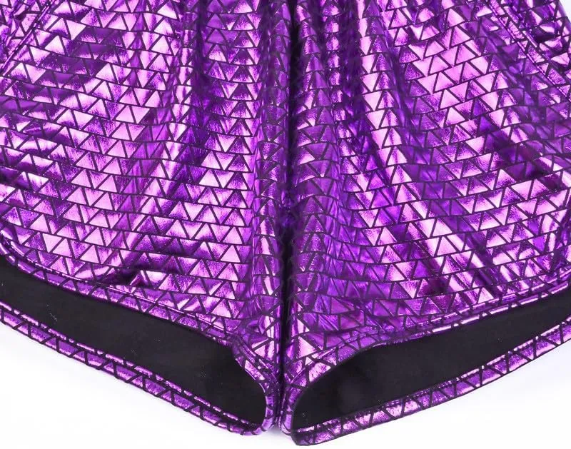 Mirawise Girls Metallic Shorts Shiny Hot Pants Sparkly Dance Outfits Short Pants