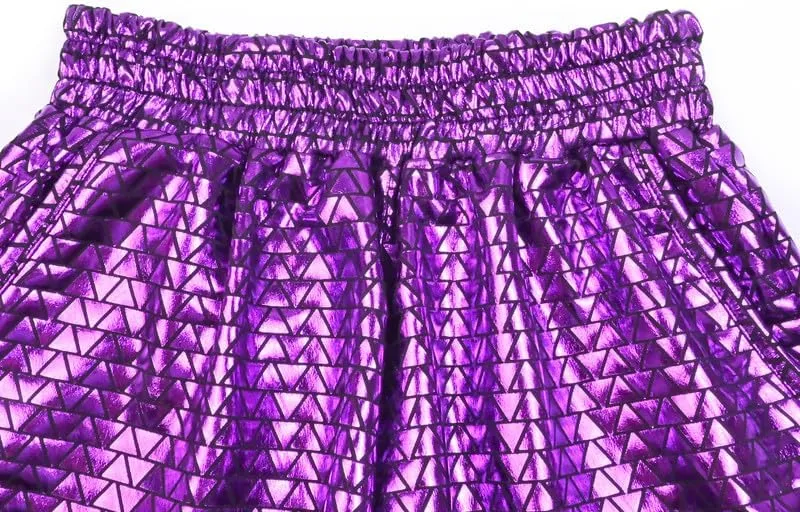 Mirawise Girls Metallic Shorts Shiny Hot Pants Sparkly Dance Outfits Short Pants