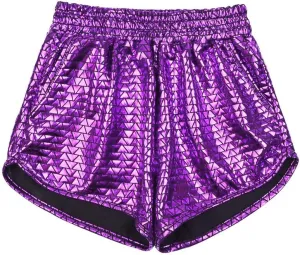 Mirawise Girls Metallic Shorts Shiny Hot Pants Sparkly Dance Outfits Short Pants