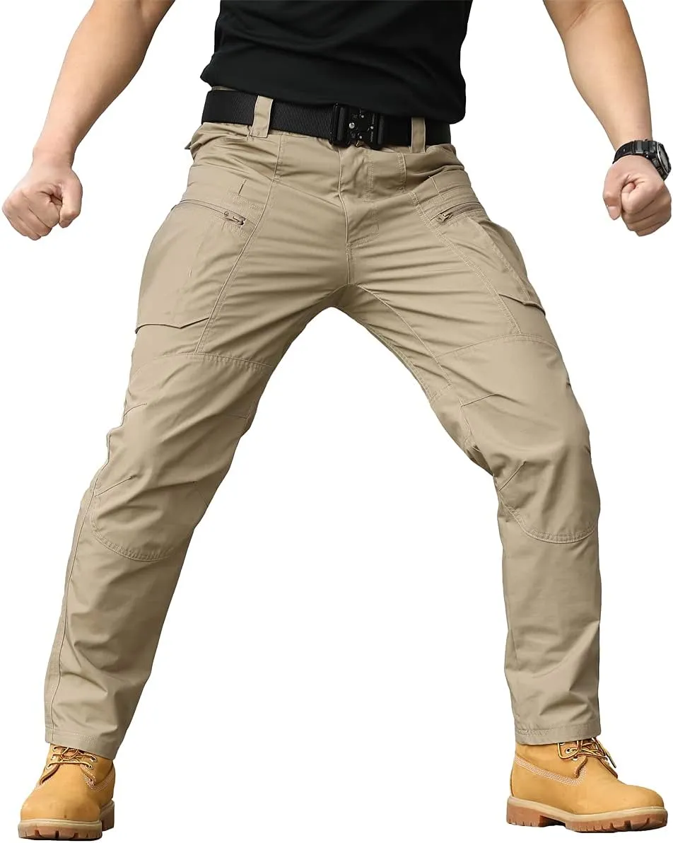 NAVEKULL Men's Hiking Tactical Pants Rip-Stop Military Combat Cargo Pants Lightweight Army Work Outdoor Trousers