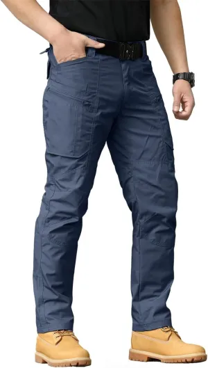 NAVEKULL Men's Hiking Tactical Pants Rip-Stop Military Combat Cargo Pants Lightweight Army Work Outdoor Trousers