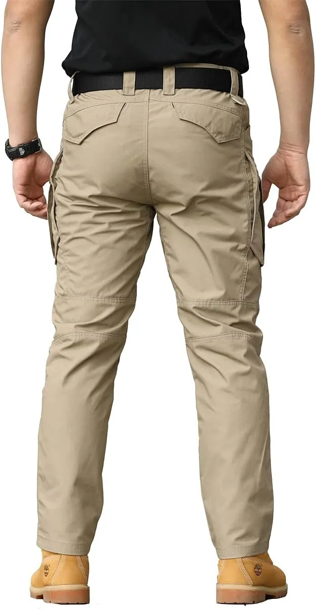 NAVEKULL Men's Hiking Tactical Pants Rip-Stop Military Combat Cargo Pants Lightweight Army Work Outdoor Trousers