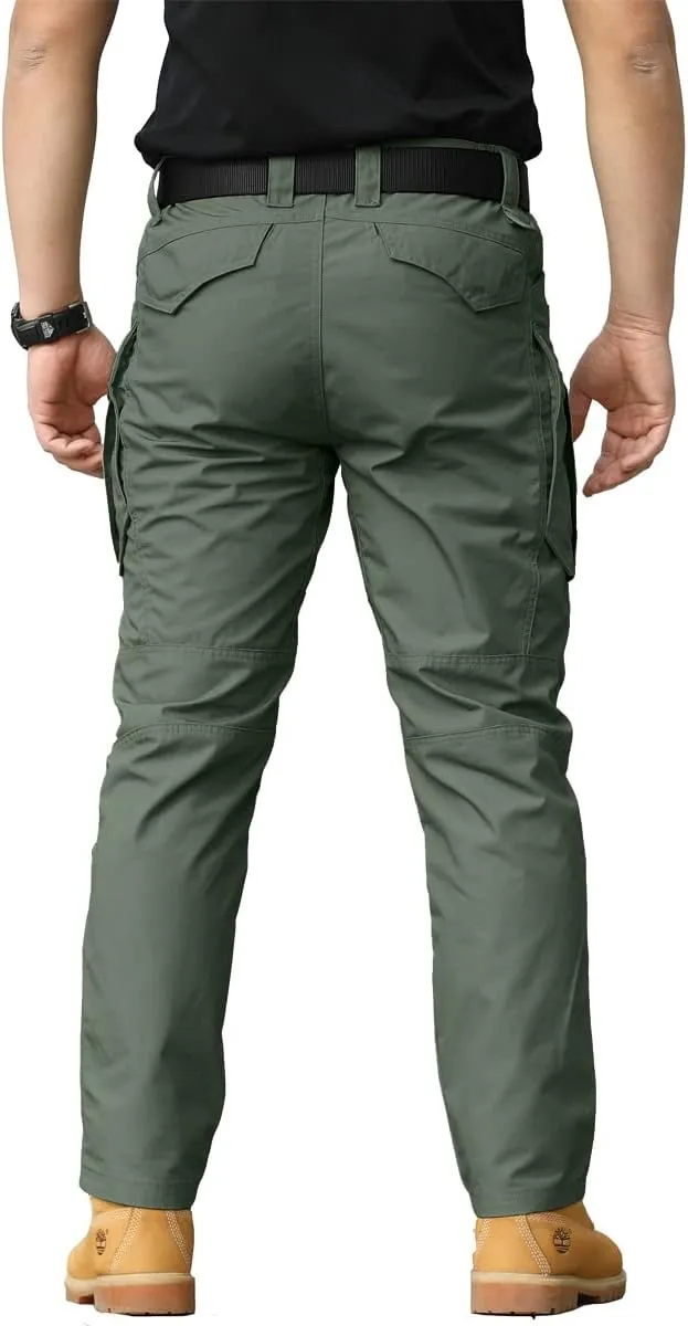 NAVEKULL Men's Hiking Tactical Pants Rip-Stop Military Combat Cargo Pants Lightweight Army Work Outdoor Trousers