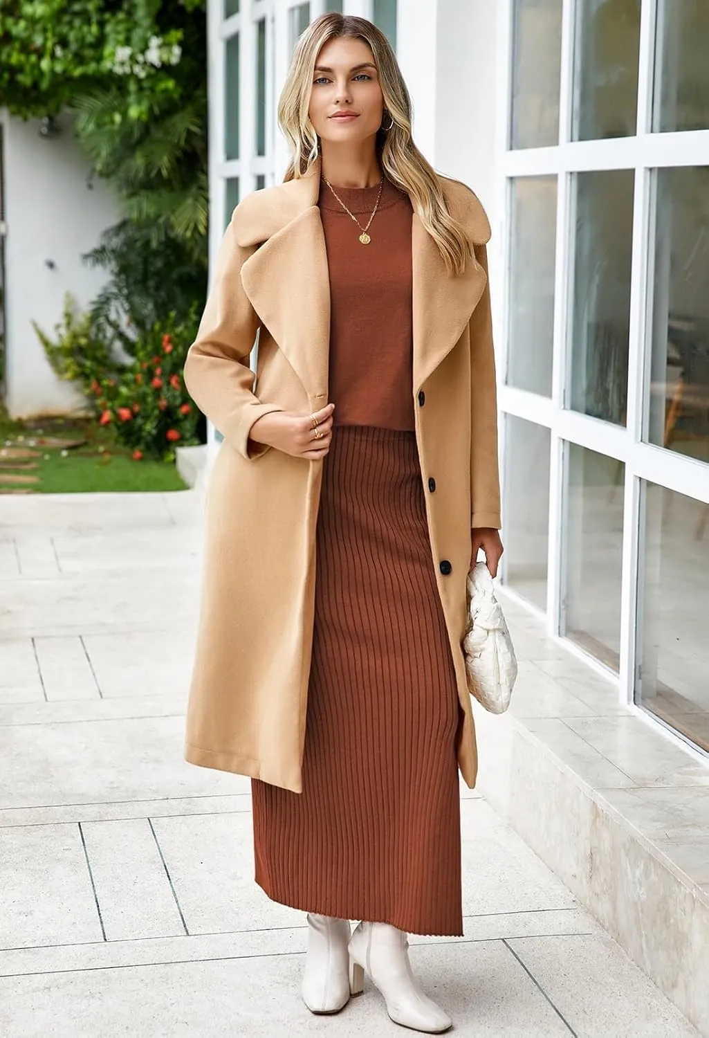 Pink Queen Women's 2 Piece Sweater Outfits Set Summer Cap Sleeve Tops Bodycon Maxi Long Skirt Knit Dresses