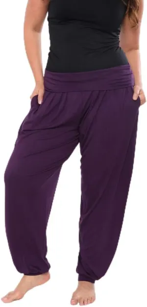 PS560-Purple-1XL Plus Harem Pants, Purple - 1XL