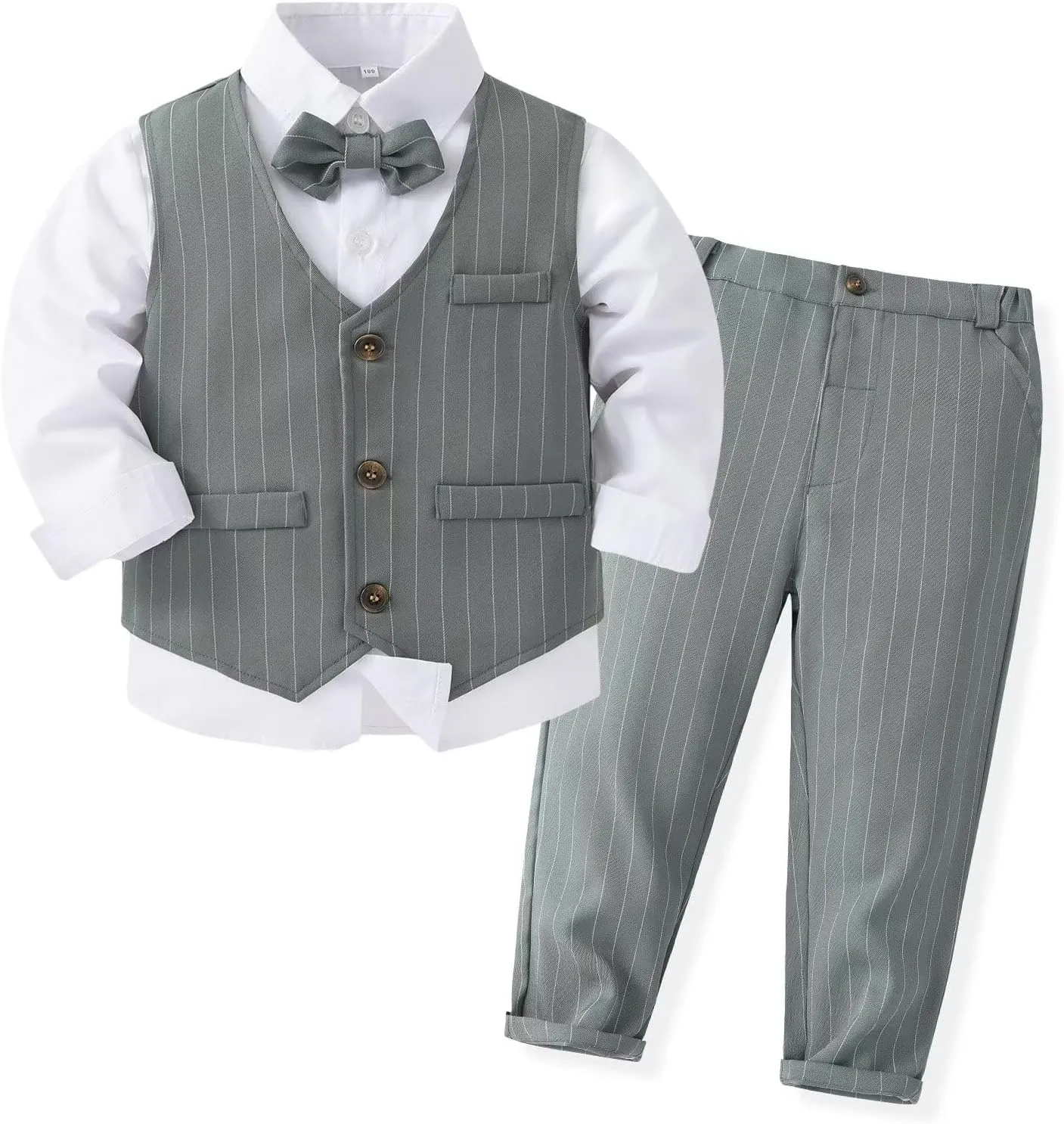PureMilk Baby Toddler Boy Formal Gentleman Tuxedo Outfits Sets 1-5 Years