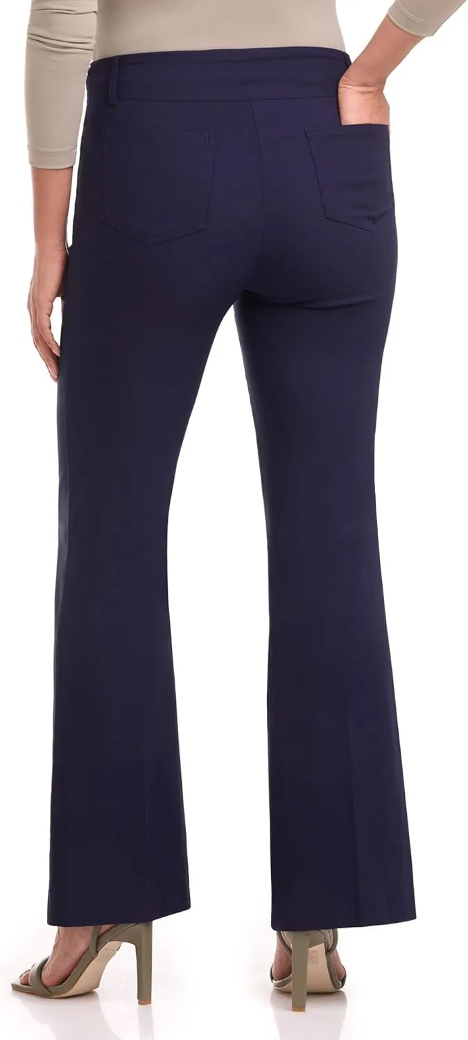 Rekucci Women's Ultra Stretch Pull-On Flared Leg Pant