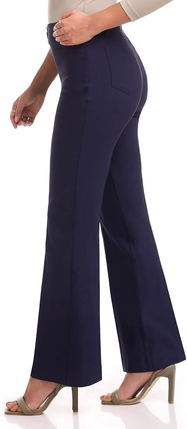 Rekucci Women's Ultra Stretch Pull-On Flared Leg Pant