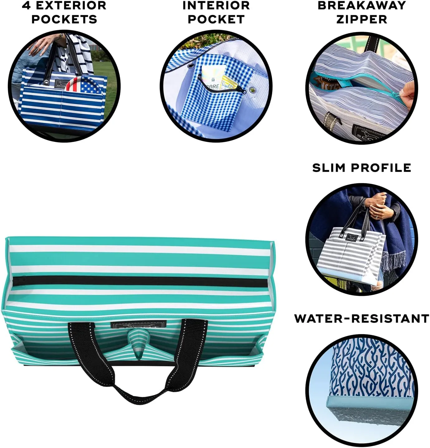 SCOUT Uptown Girl - Women's Organizer Work Tote with 4 Exterior Pockets - Nurse, Travel & Office Laptop Bag