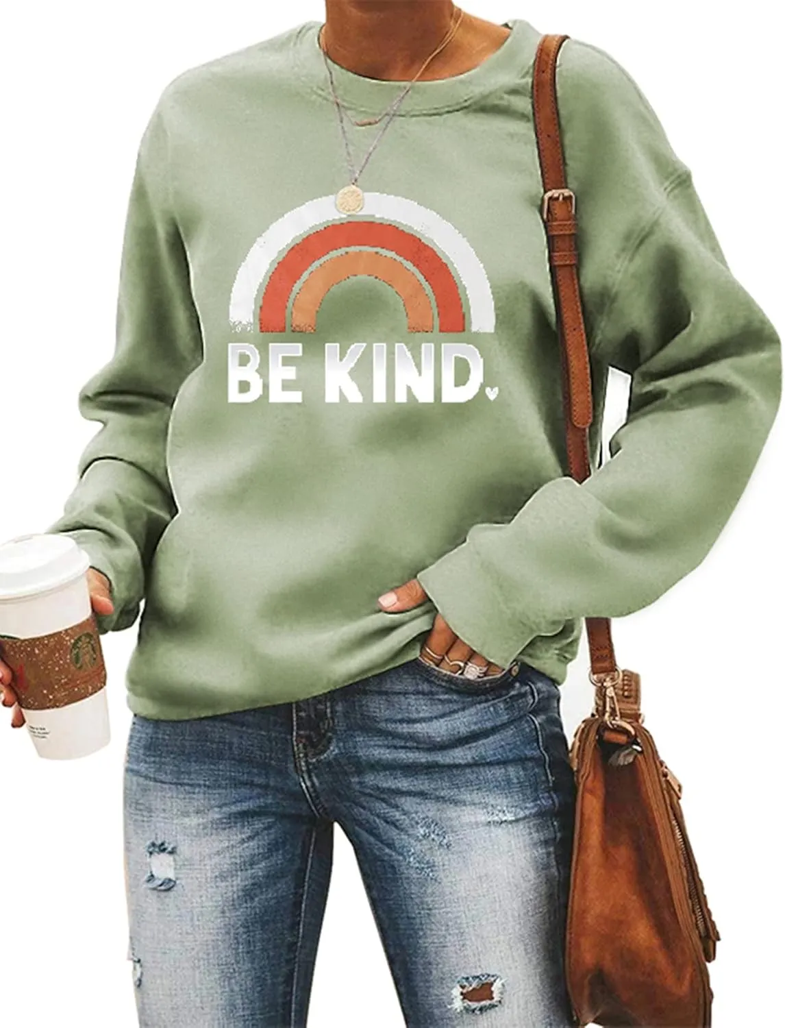 Sea Zaela Women Casual Fall Oversized Sweatshirts For Women Long Sleeve Tops Crewneack Cute Graphic Loose Fit Pullover