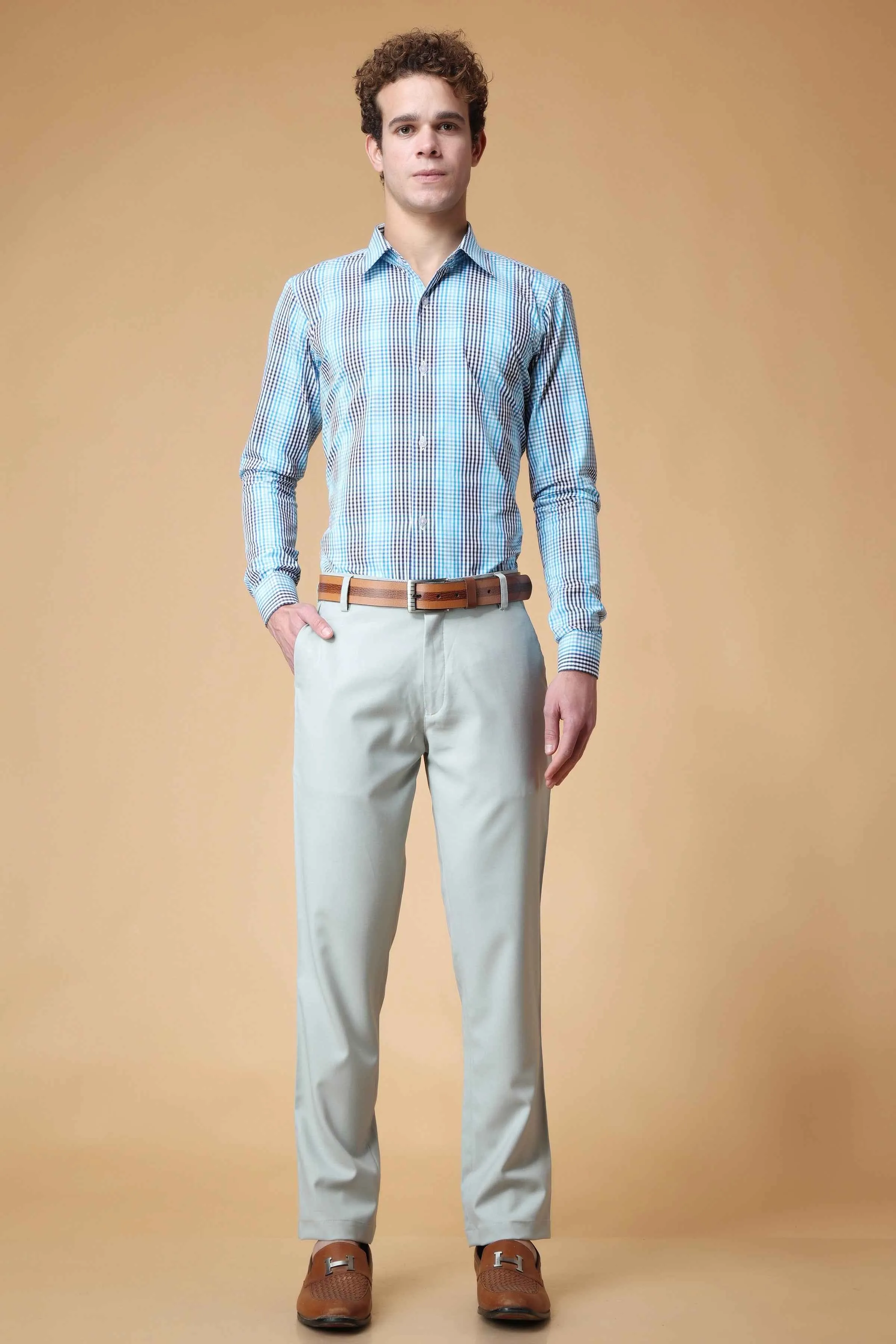 Shades of Blue Checked Shirt