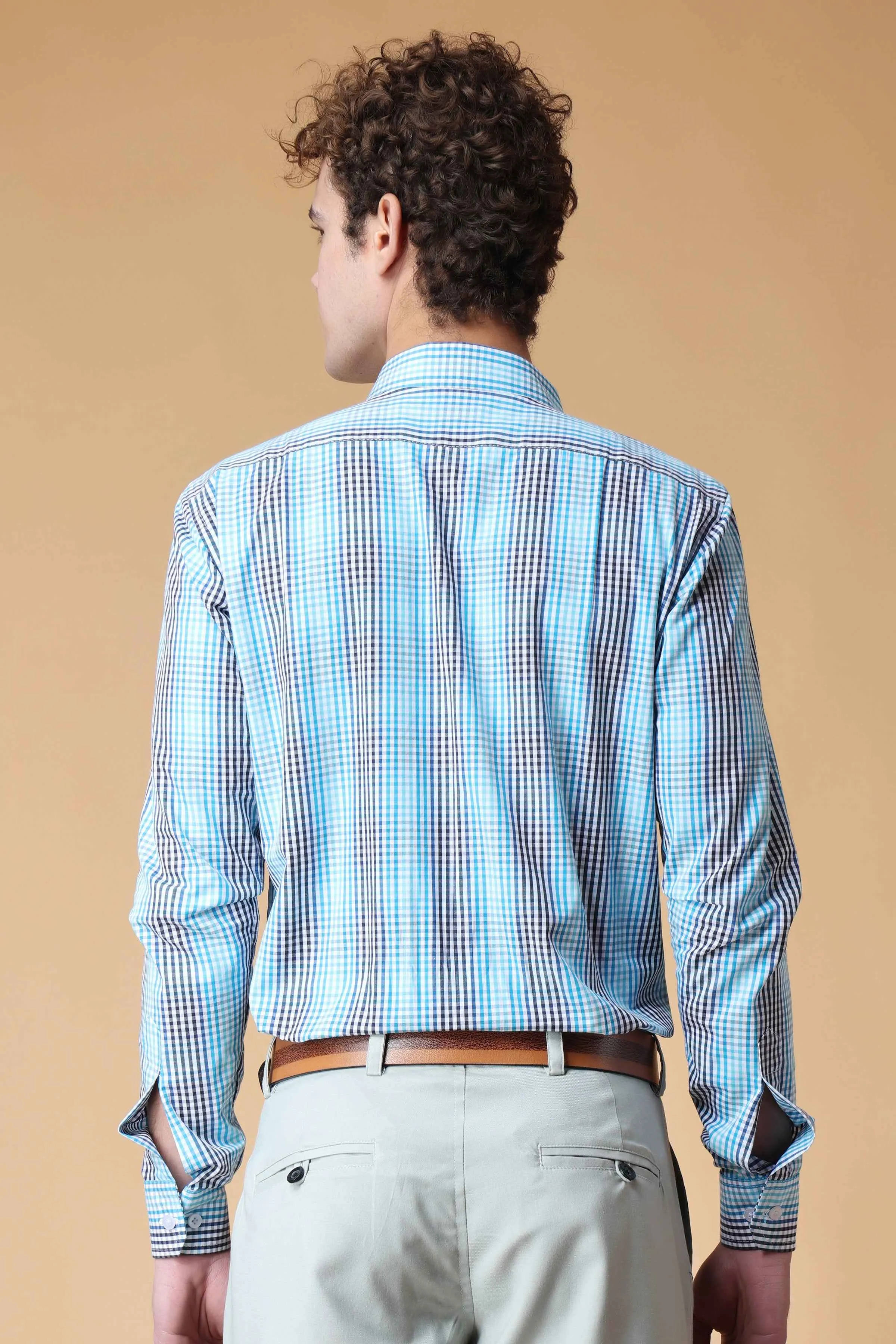 Shades of Blue Checked Shirt