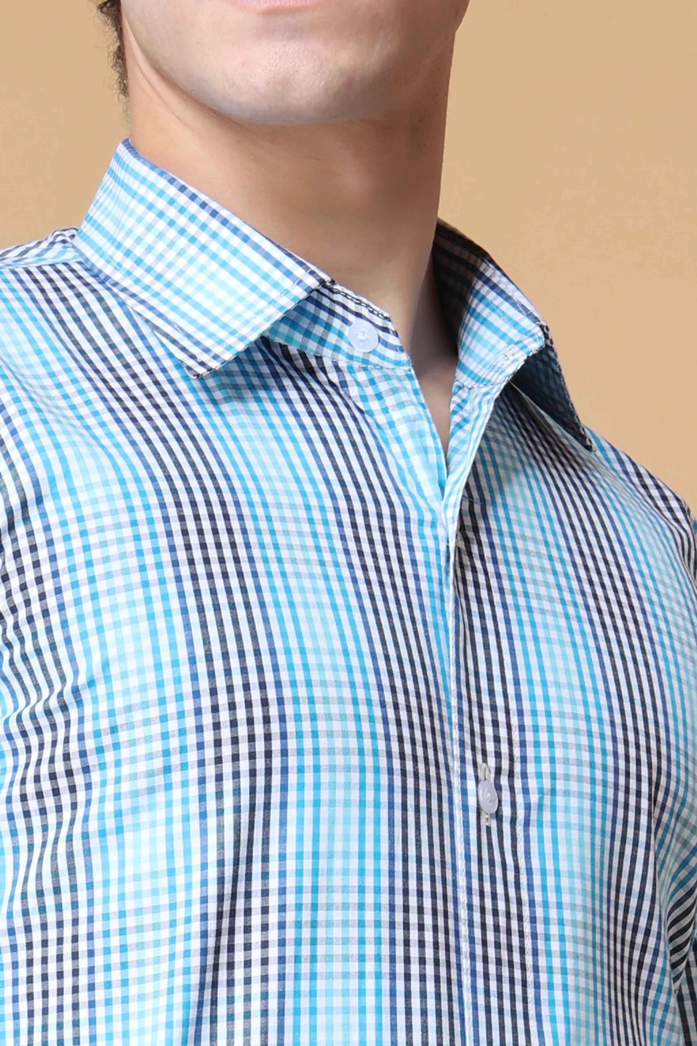 Shades of Blue Checked Shirt