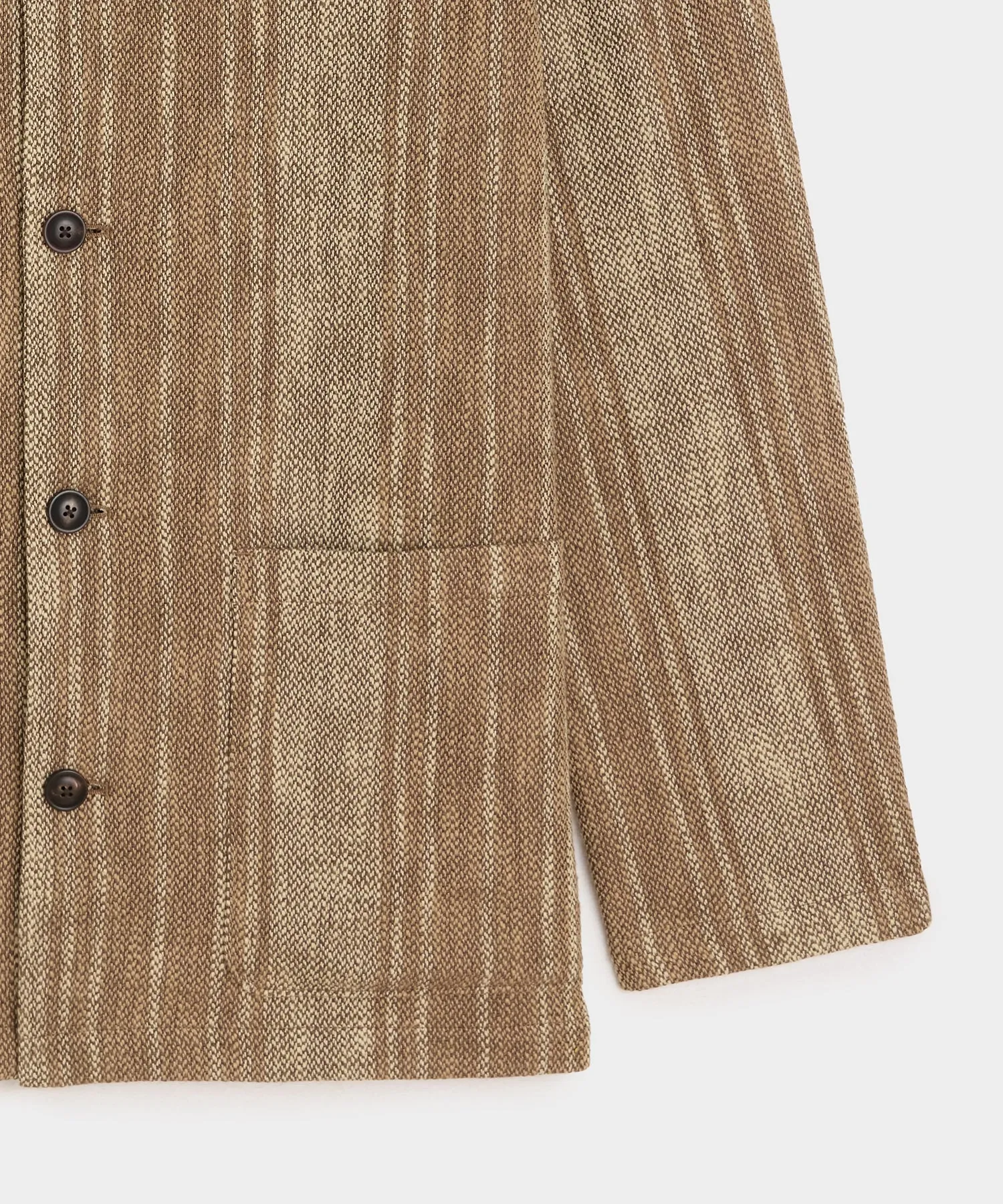 Striped Linen Caf Jacket