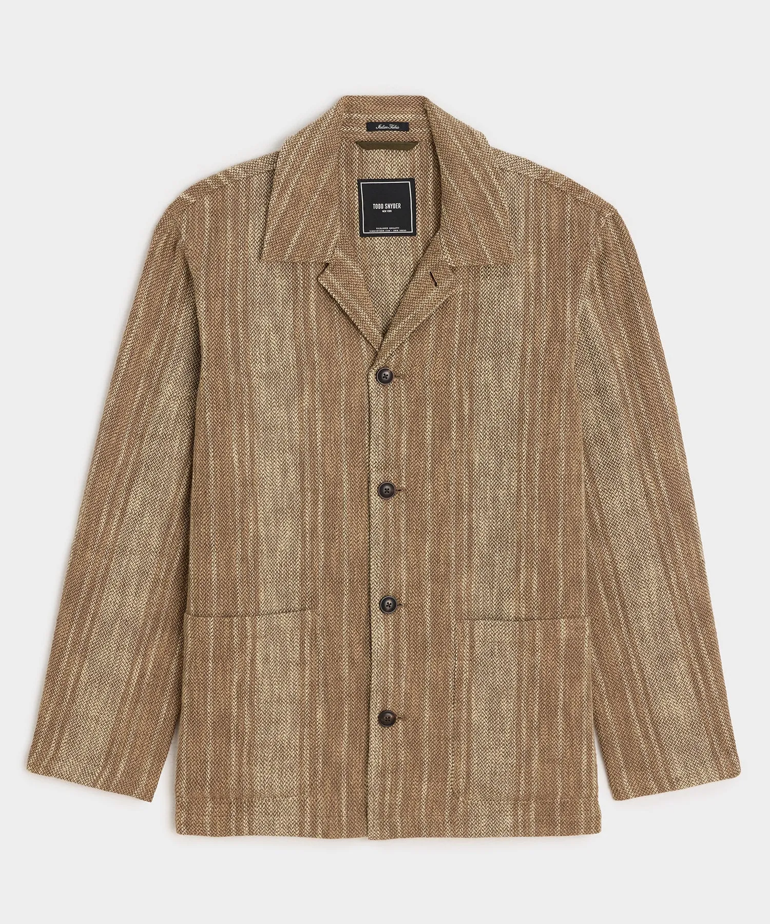 Striped Linen Caf Jacket