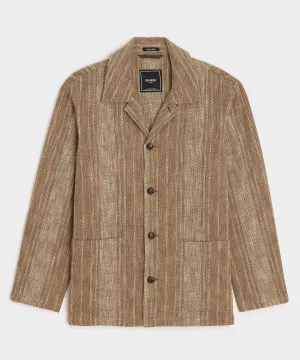 Striped Linen Caf Jacket
