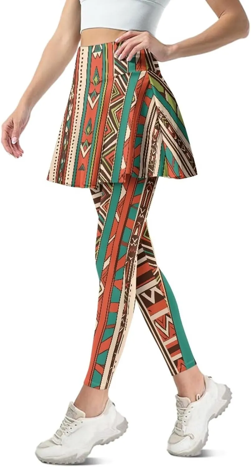 Sunflower Summer Gym Workout Outfits Leggings, Skull Yoga Running Casual Golf Tennis Legging High Waisted Skirts