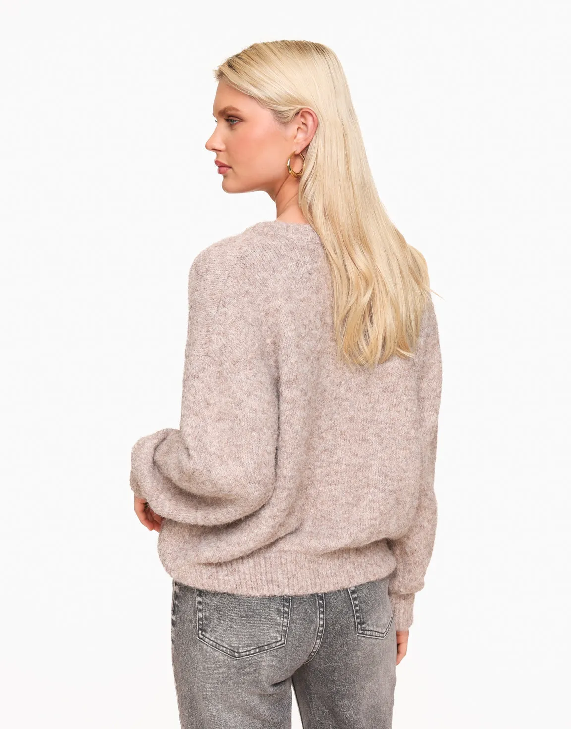 Taupe Basic Gebreide - Vest