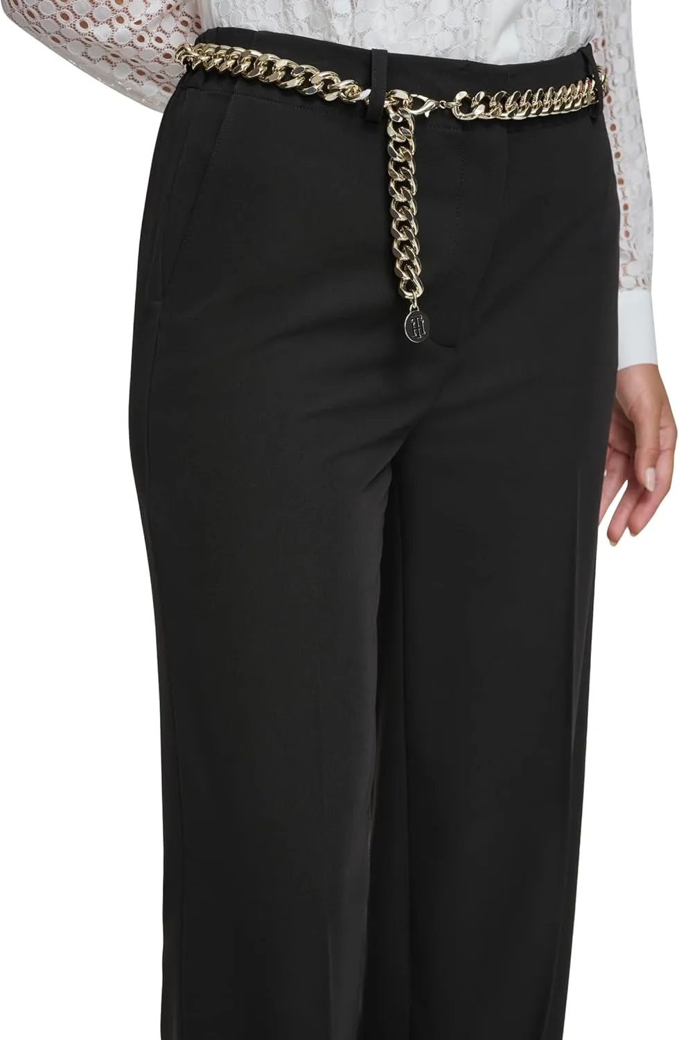 Tommy Hilfiger Women's Belted Wide Leg Pants