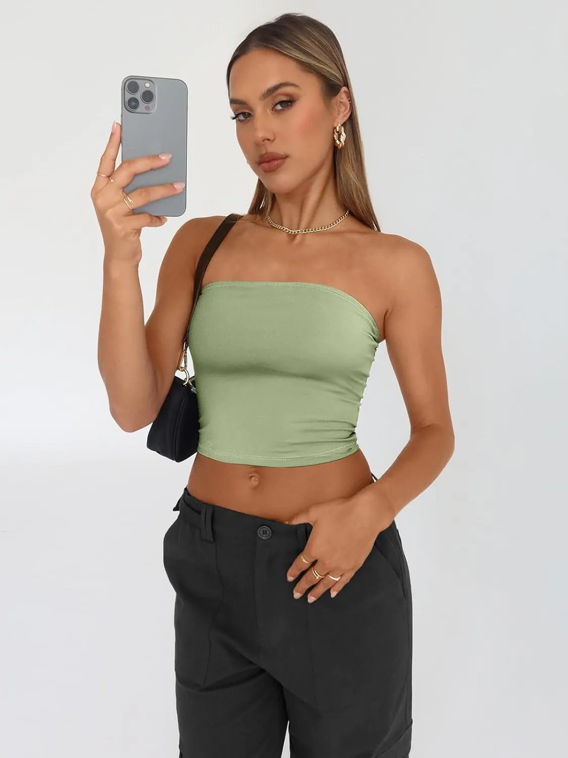Trendy Queen Womens 3 Pack Tube Tops Crop Going Out Strapless Basic Backless Bandeau Bra Summer Outfits 2025