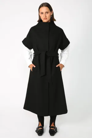 tunnelled coat / black