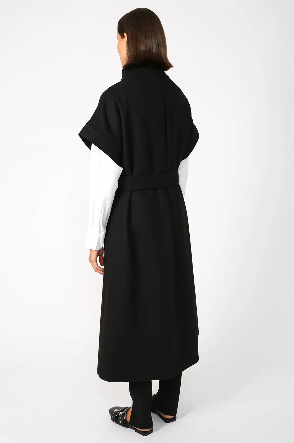 tunnelled coat / black