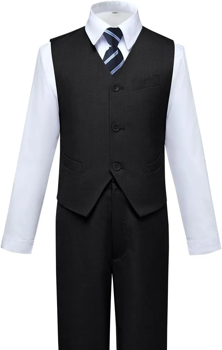 Visaccy Boys Suits Slim Fit Dress Clothes Ring Bearer Outfit