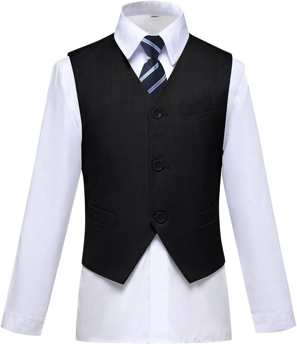 Visaccy Boys Suits Slim Fit Dress Clothes Ring Bearer Outfit