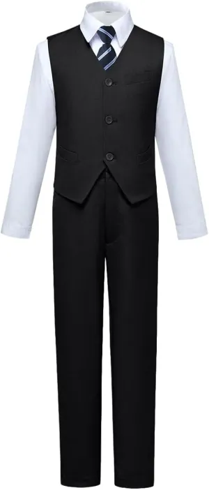 Visaccy Boys Suits Slim Fit Dress Clothes Ring Bearer Outfit
