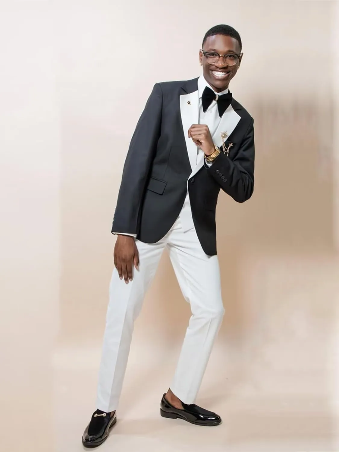 Wangyue Mens Suit Slim Fit 3 Piece Suits for Men Tuxedo Double Breasted Wedding Prom Tuxedo Party Blazer Vest Pants Set