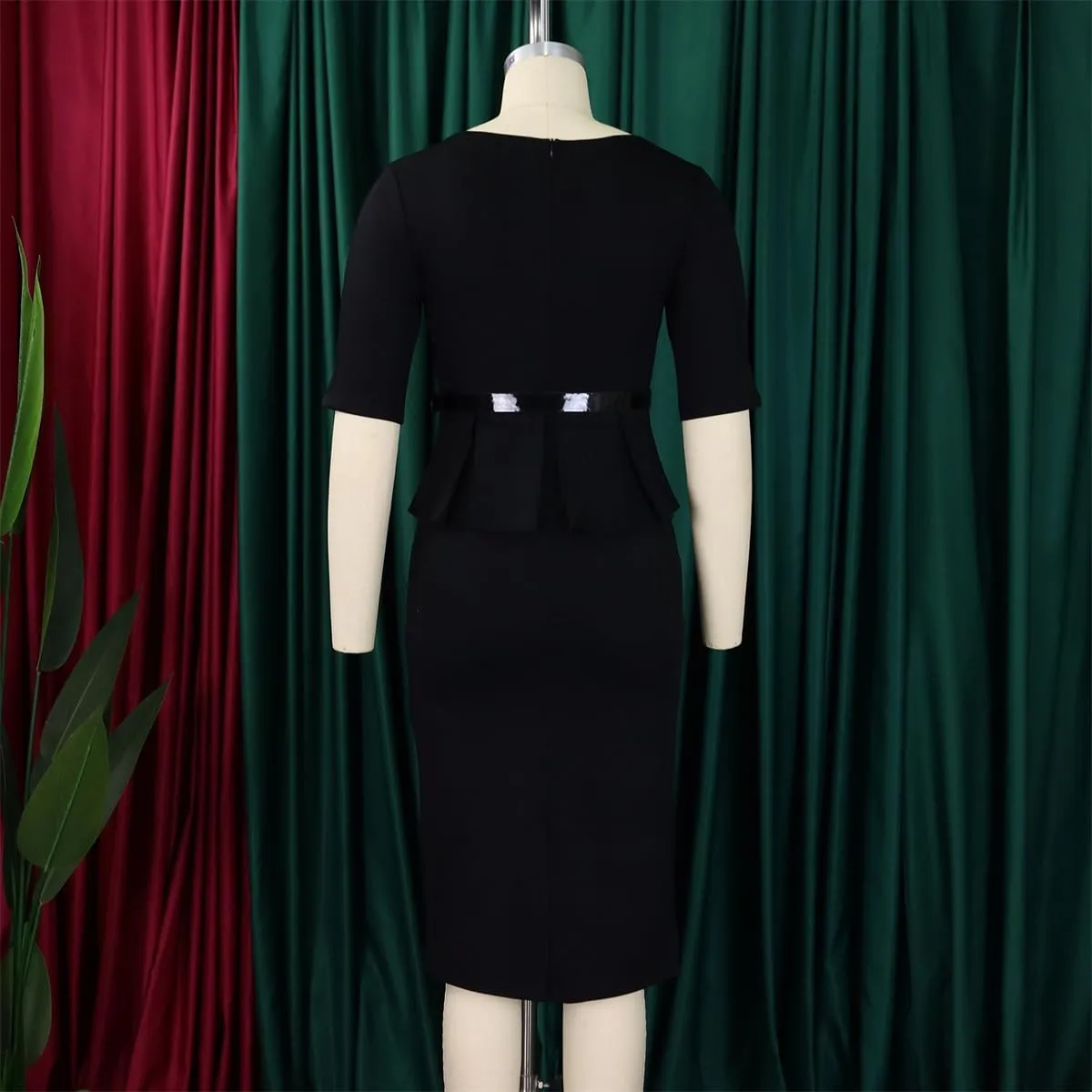 Wear to Work Midi Dress for Women Business Casual A-line Bodycon Midi Dress Elegance Church Outfits